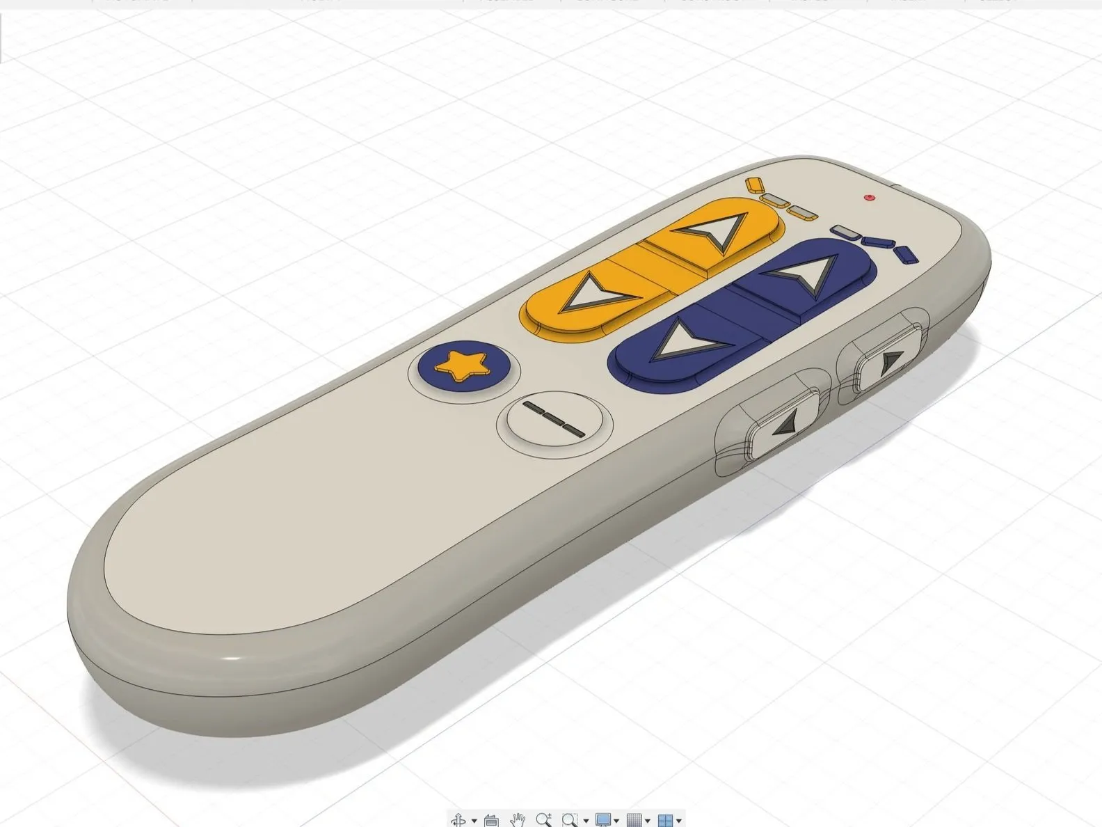 CAD model of the final remote design