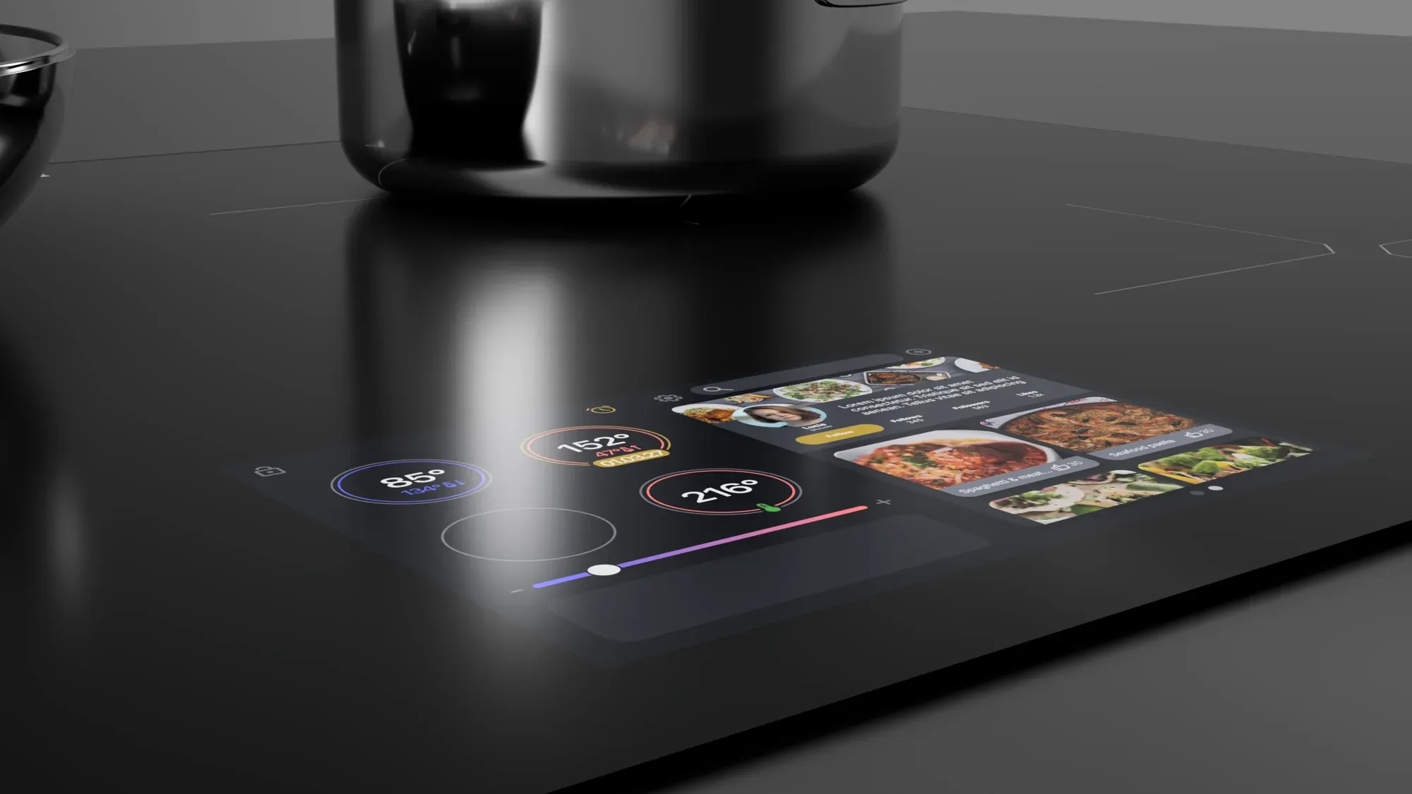 Render of the final cooktop concept